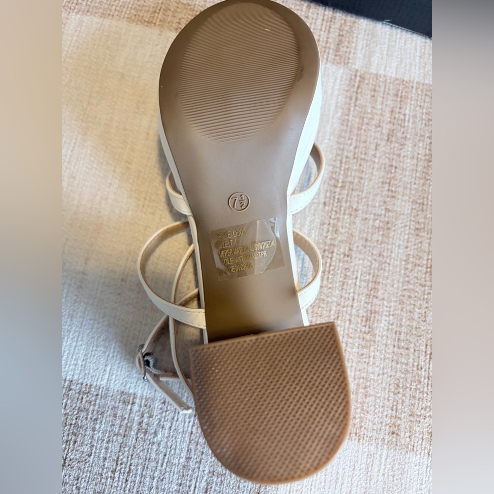 Lulu's White Multi-Strap Block Heels - Picture 8 of 10